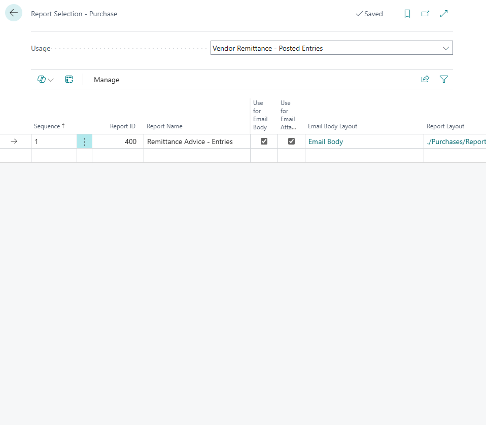 Setting up Vendor Remittance custom Email Body in business central