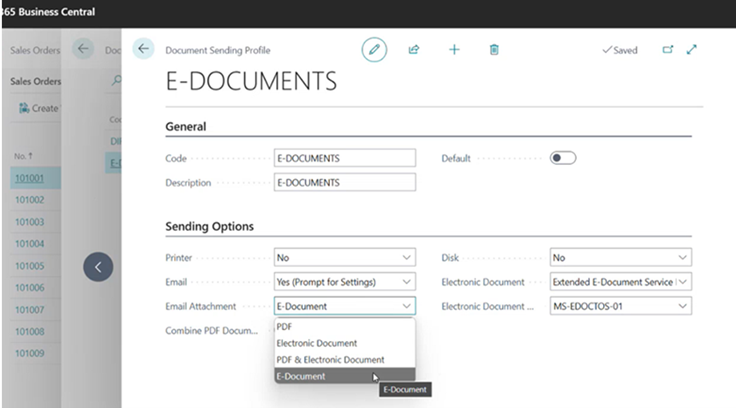 Dynamics 365 Business Central 2025: e-Document Invoicing Updates - Send e-Documents via Email and Service Simultaneously
