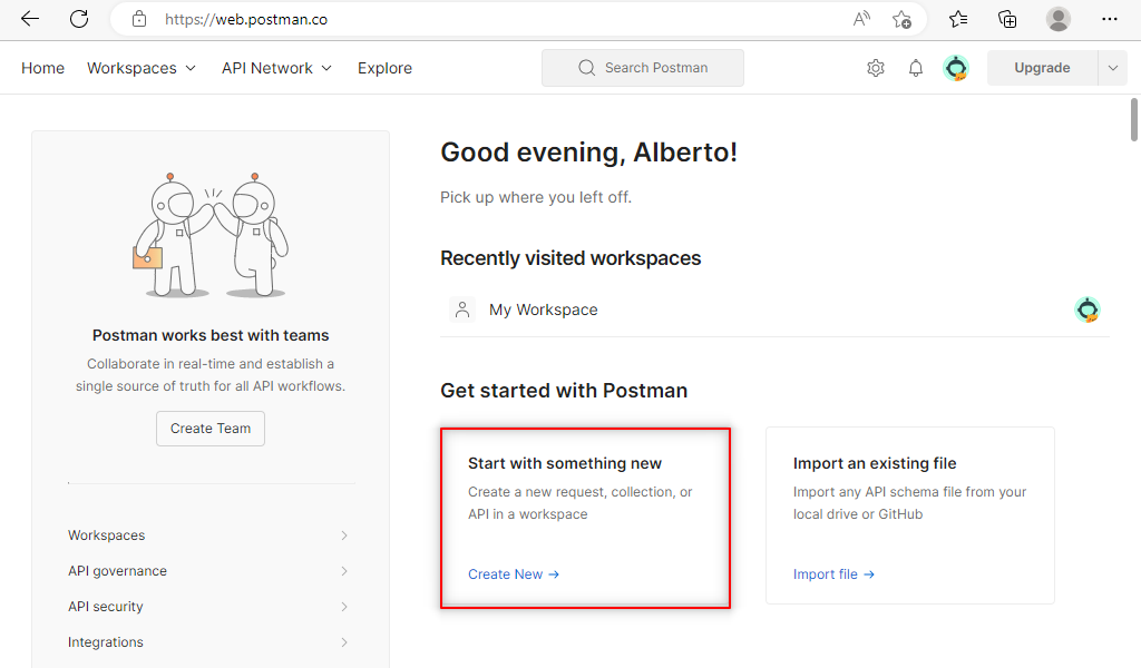 Create a New Request in Postman