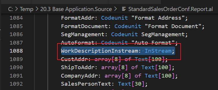 core logic involves creating a data stream (InStream) that connects directly to the Blob